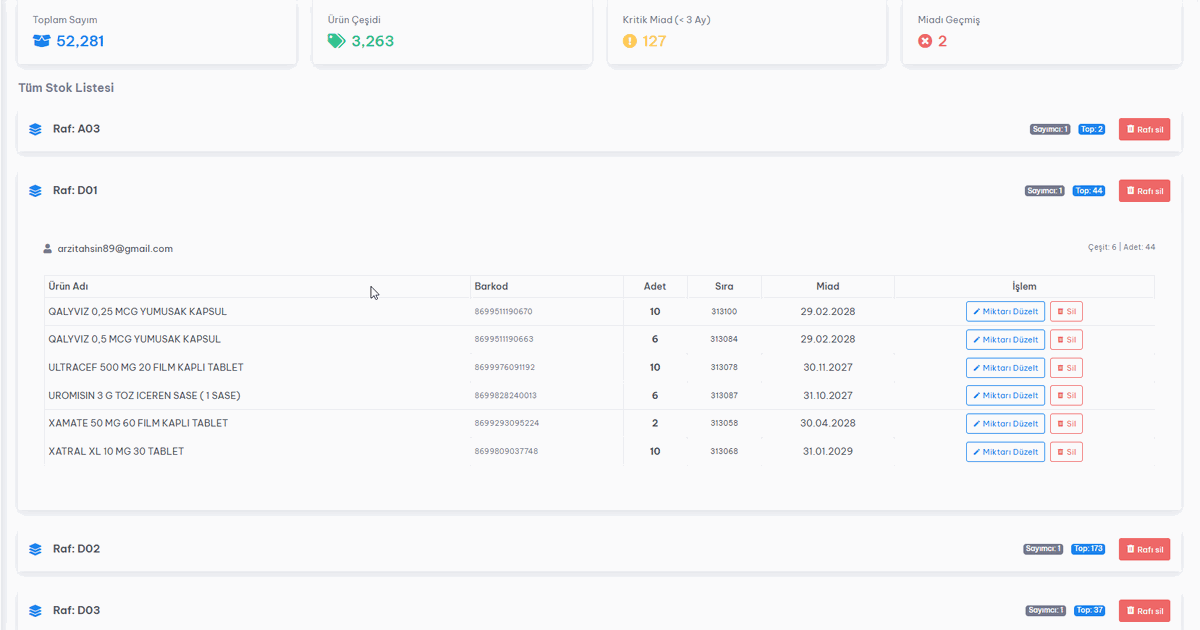 NETSAYIM canlı dashboard ekran görüntüsü 2